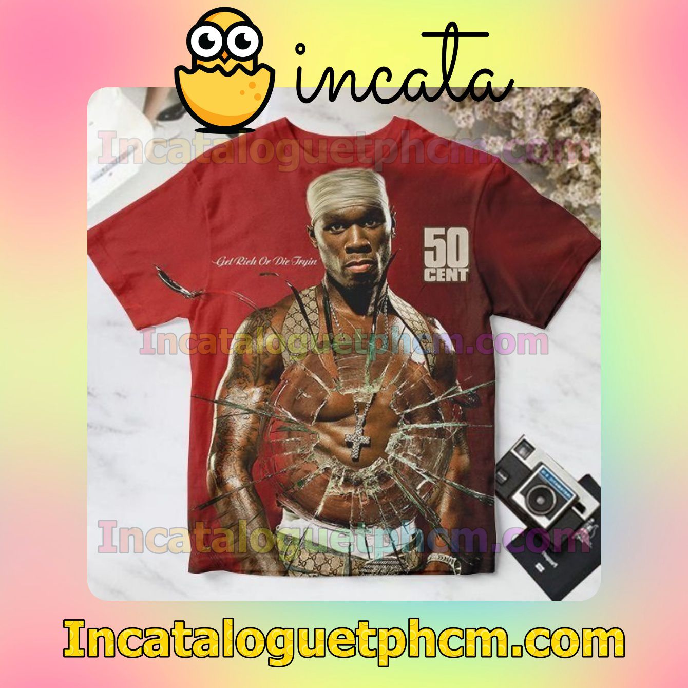 50 Cent Get Rich Or Die Tryin' Album Cover For Fan Shirt