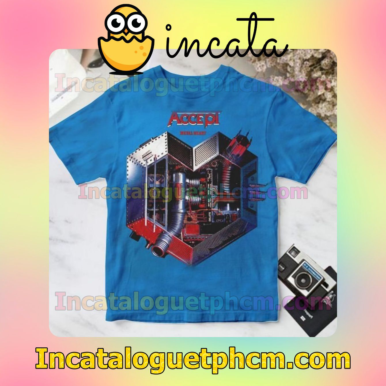 Accept Metal Heart Album Cover Blue Personalized Shirt
