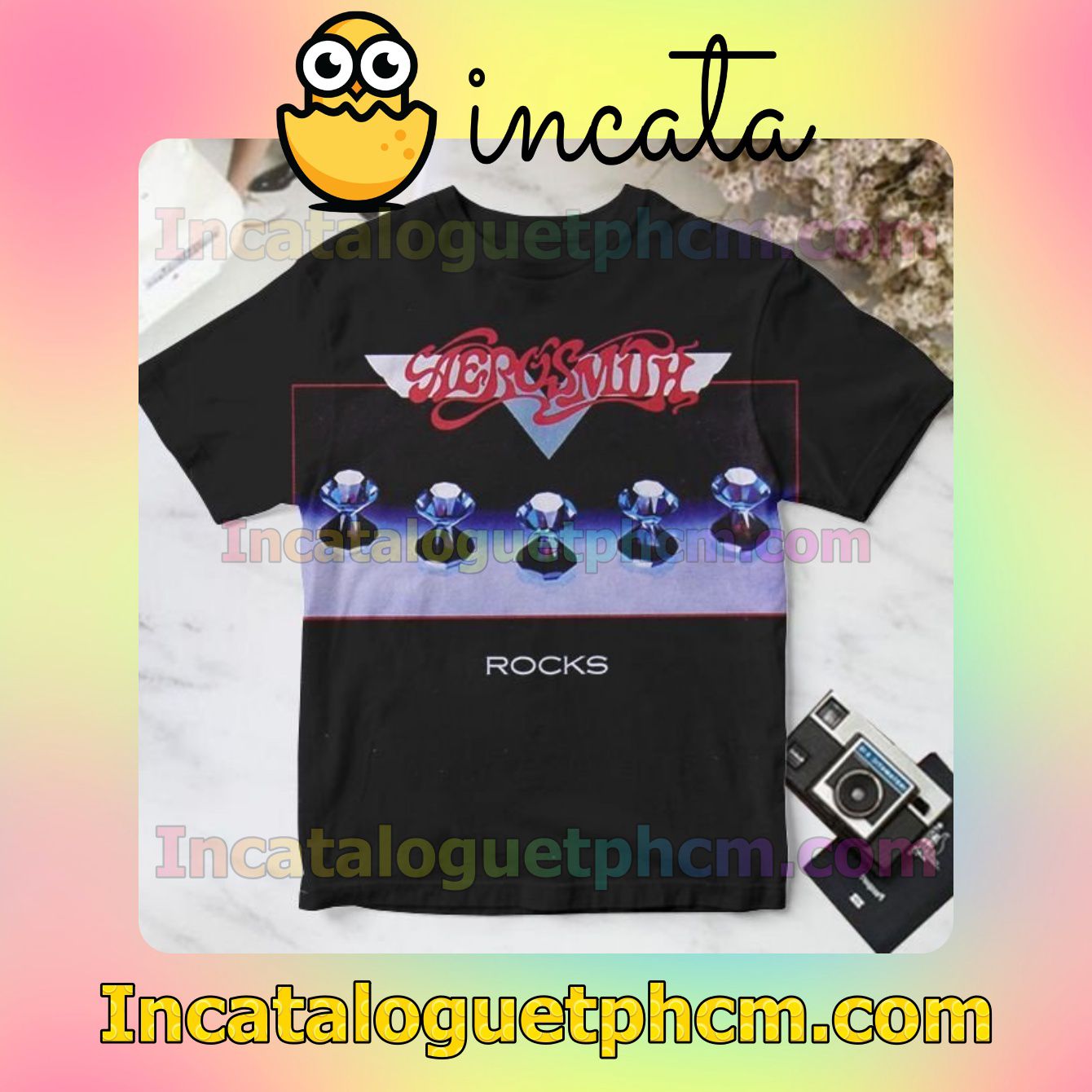 Aerosmith Rocks Album Cover Black Personalized Shirt