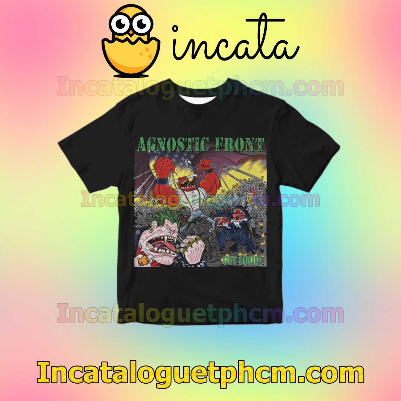 Agnostic Front Get Loud Album Cover Black For Fan Personalized T-Shirt