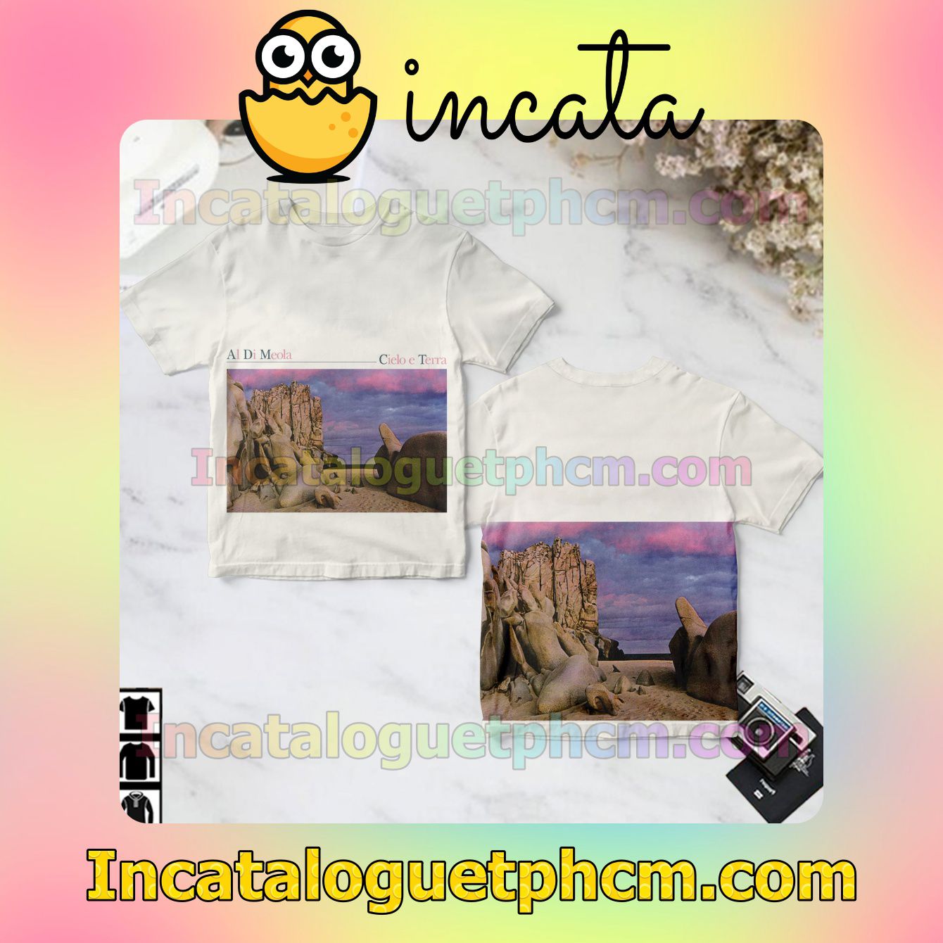 Al Di Meola Cielo E Terra Album Cover White Gift Shirt