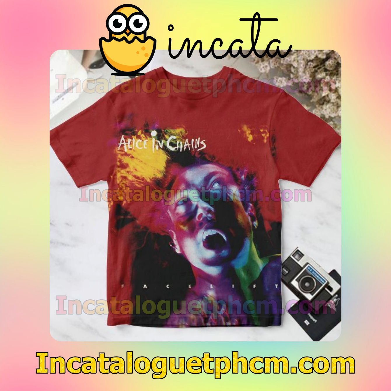 Alice In Chains Facelift Album Cover Red For Fan Personalized T-Shirt