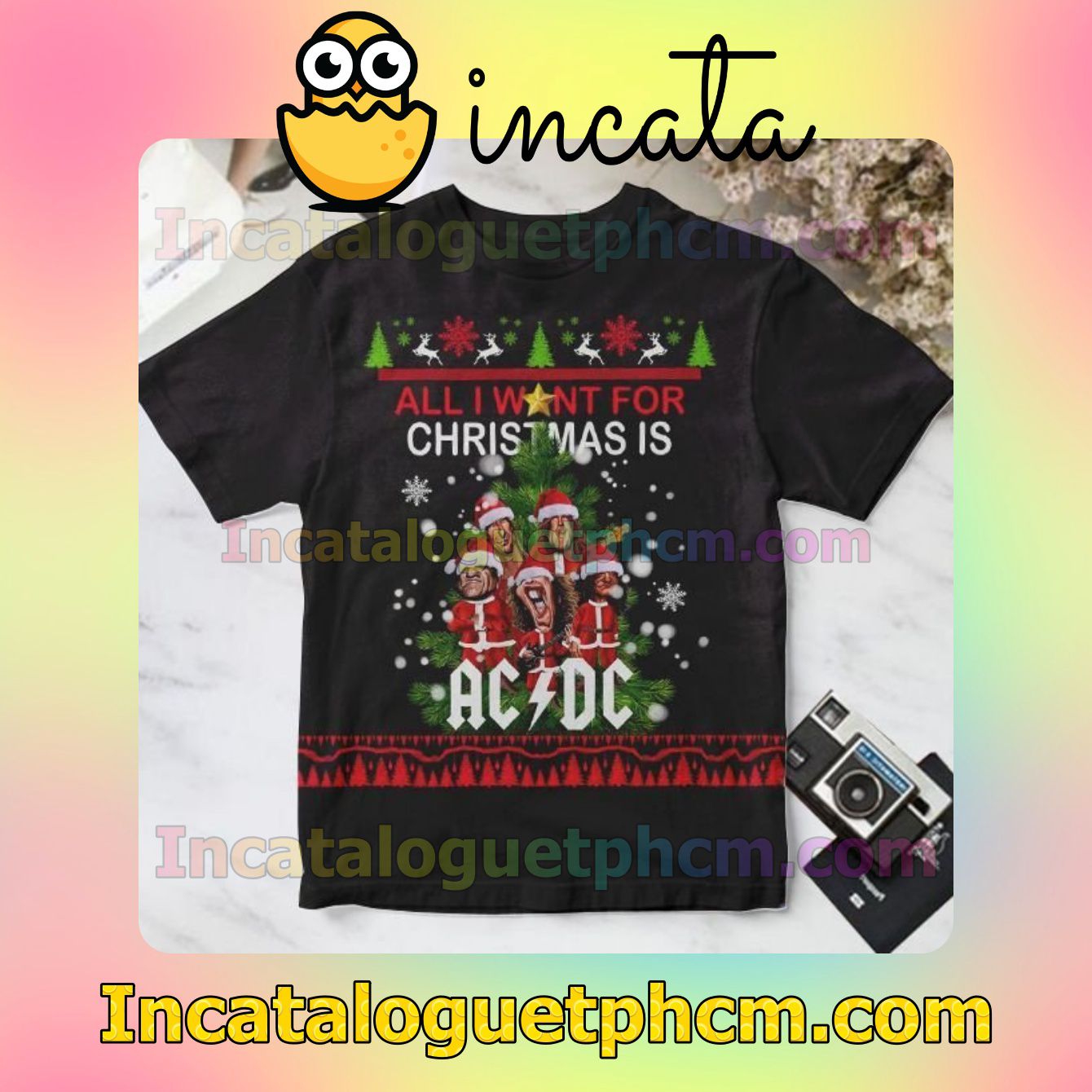 All I Want For Christmas Is Ac Dc Ugly Personalized Shirt