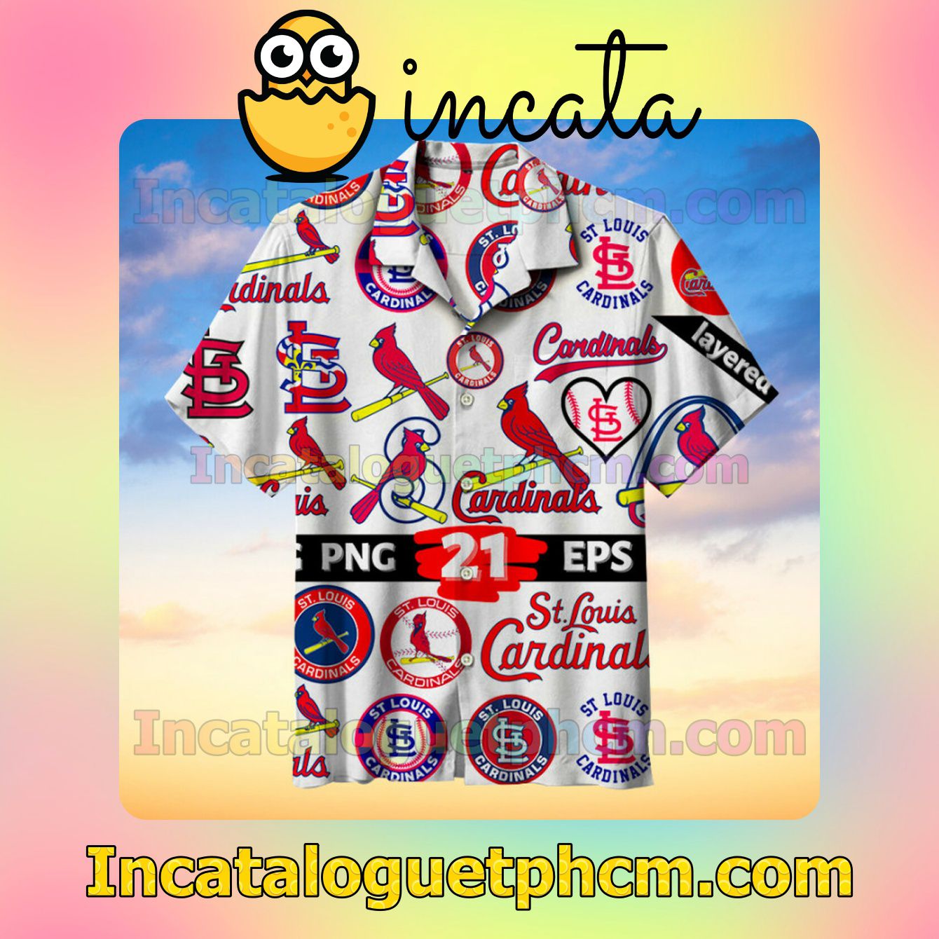 Amazing Saint Louis Cardinals Logo Collection Vacation Shirt
