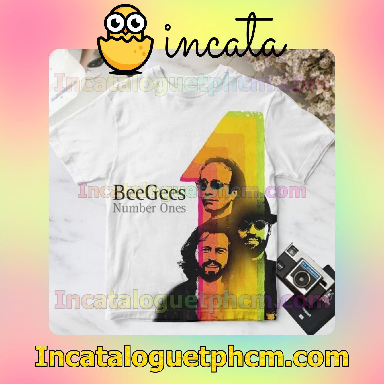Bee Gees Number Ones Album Cover White For Fan Shirt