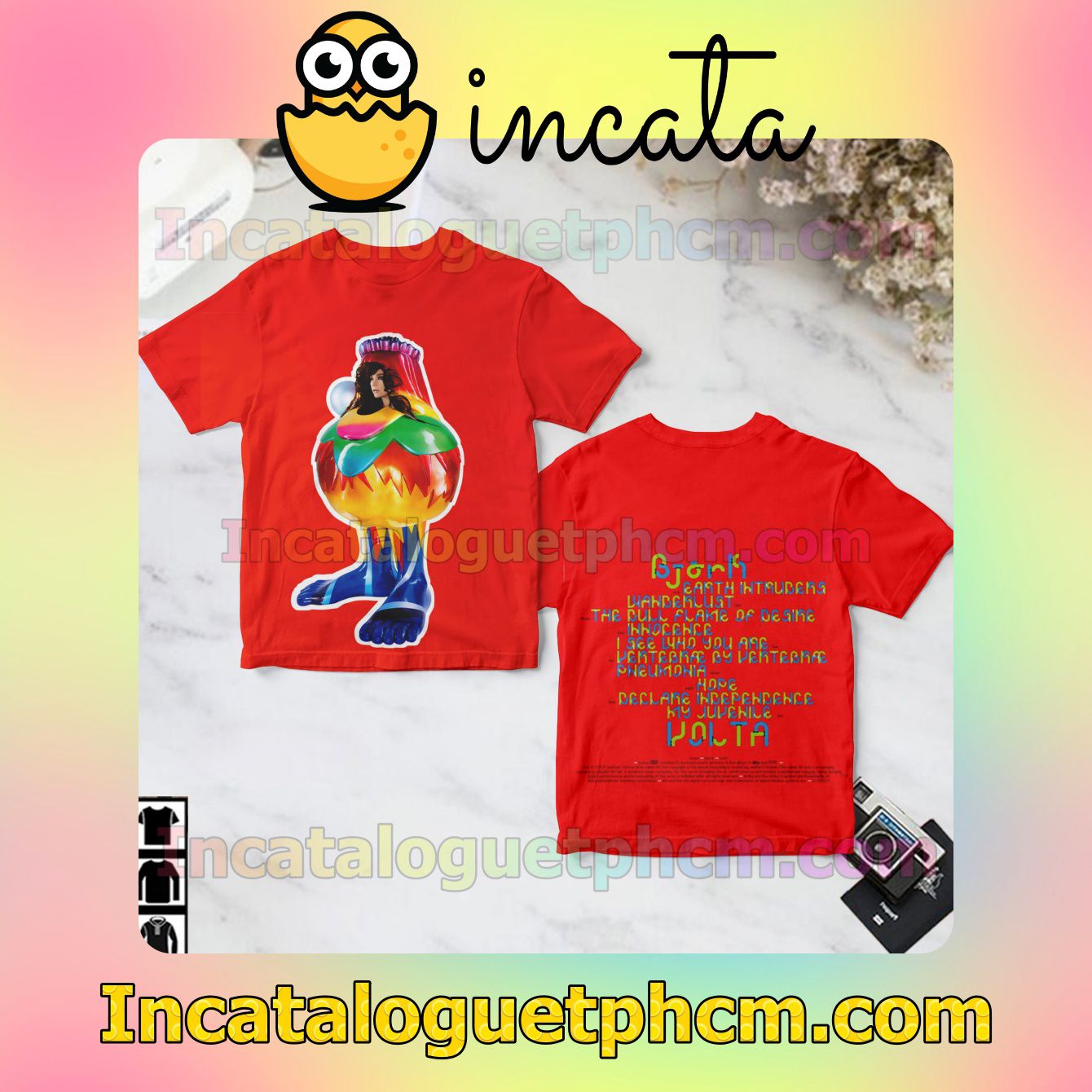 Björk Volta Album Cover Red Gift Shirt