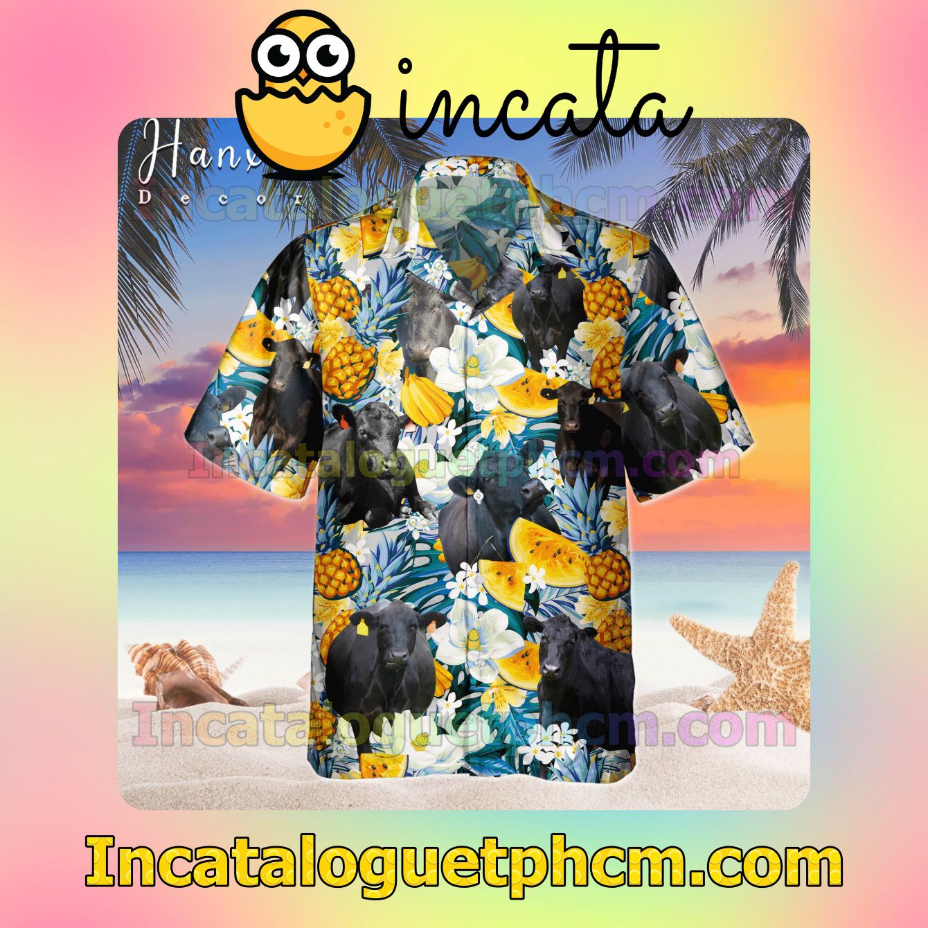Black Angus Summer Beach Shirt