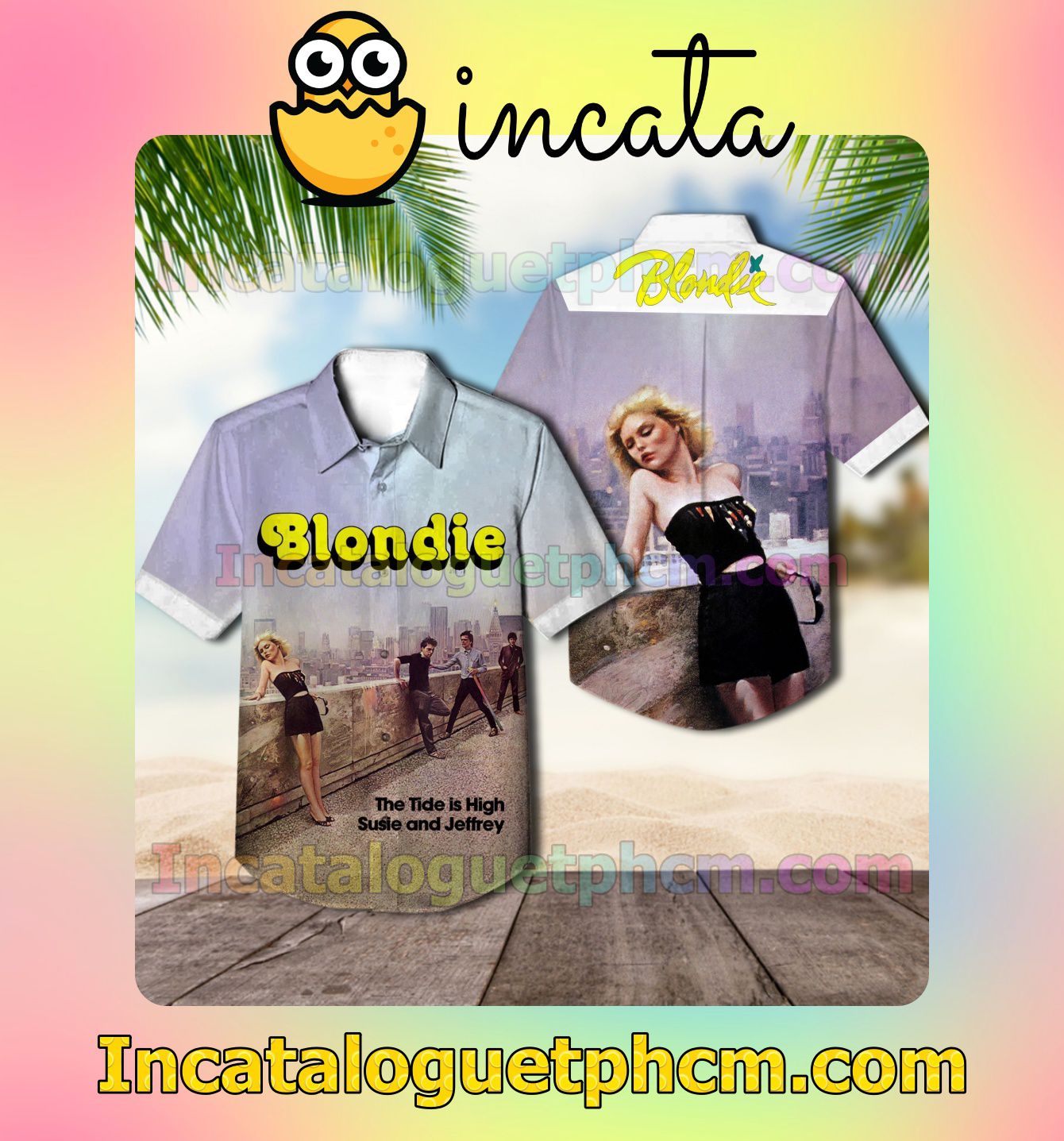 Blondie The Tide Is High Susie And Jeffrey Single Cover Summer Hawaii Shirt
