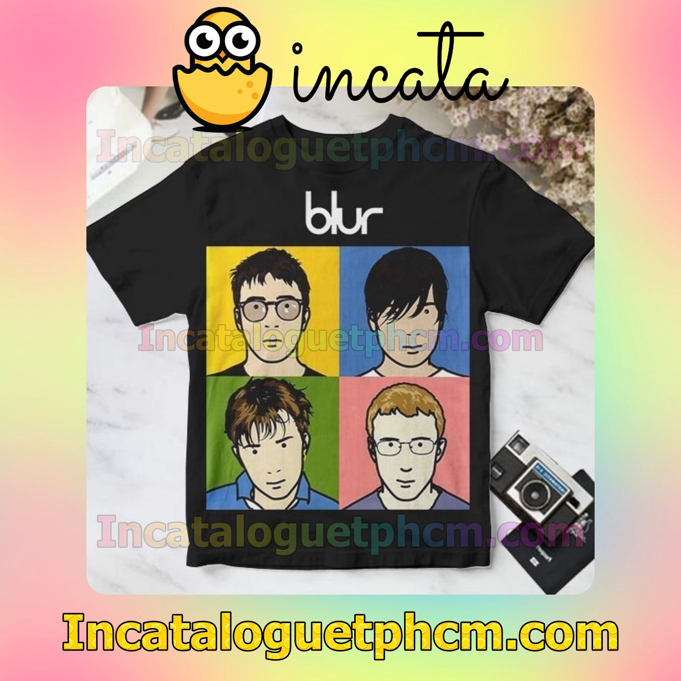 Blur The Best Of Compilation Album Cover Black Personalized Shirt