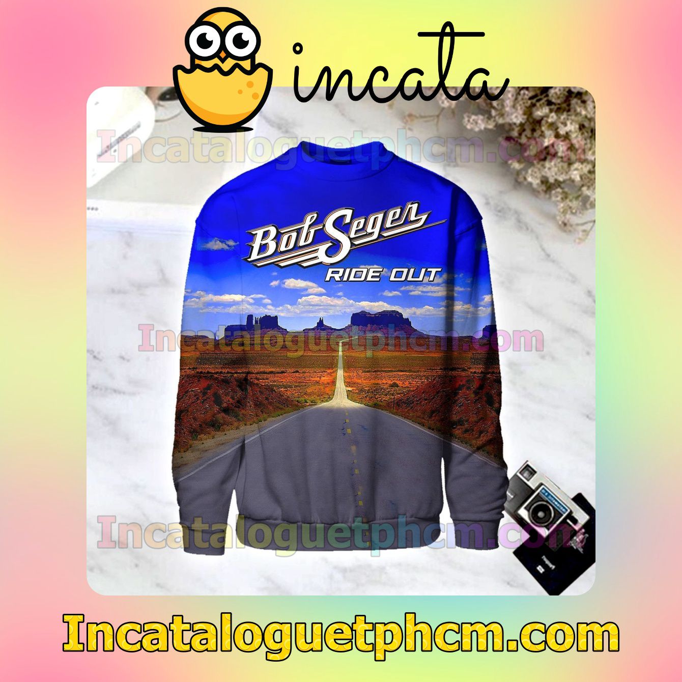 Bob Seger Ride Out Album Cover Long Sleeve Shirts For Men