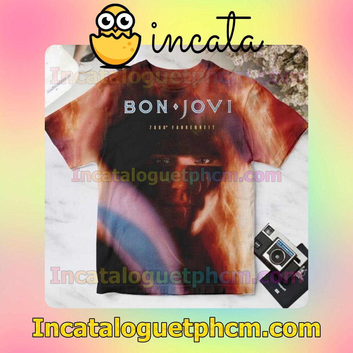 Bon Jovi 7800 Degrees Fahrenheit Album Cover Personalized Shirt