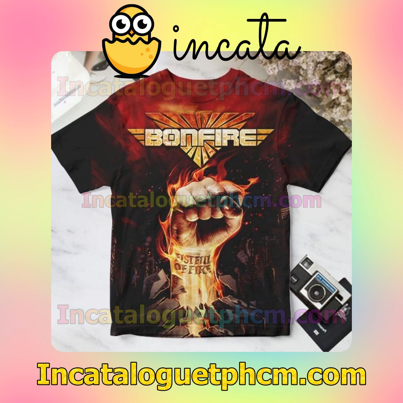 Bonfire Fistful Of Fire Album Cover Personalized Shirt
