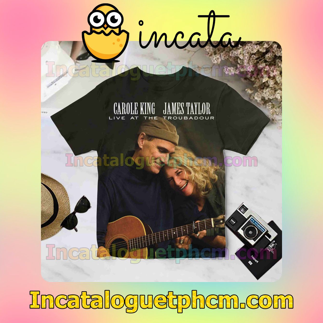 Carole King And James Taylor Live At The Troubadour Album Cover For Fan Shirt