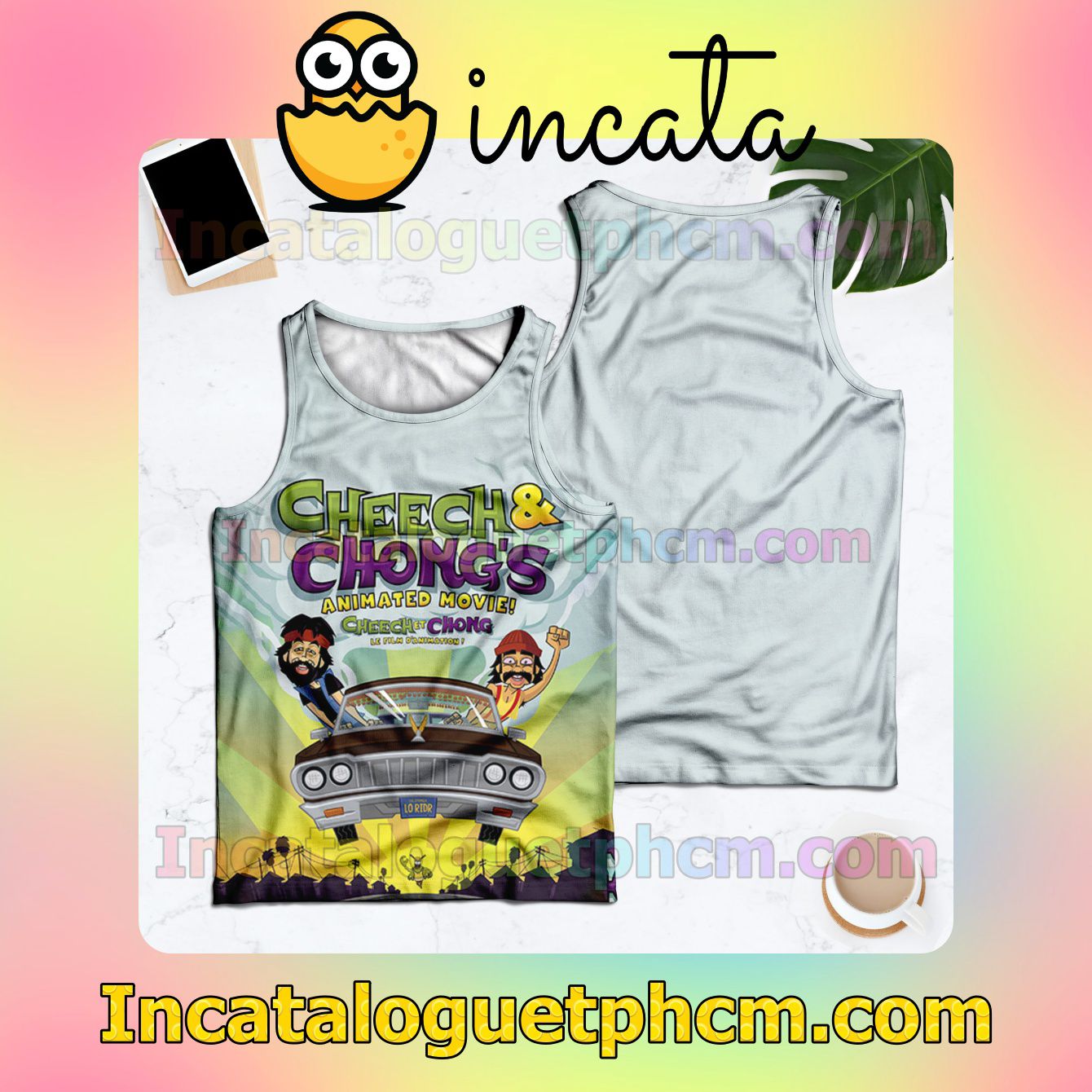 Cheech And Chong's Animated Movie Racerback Tank