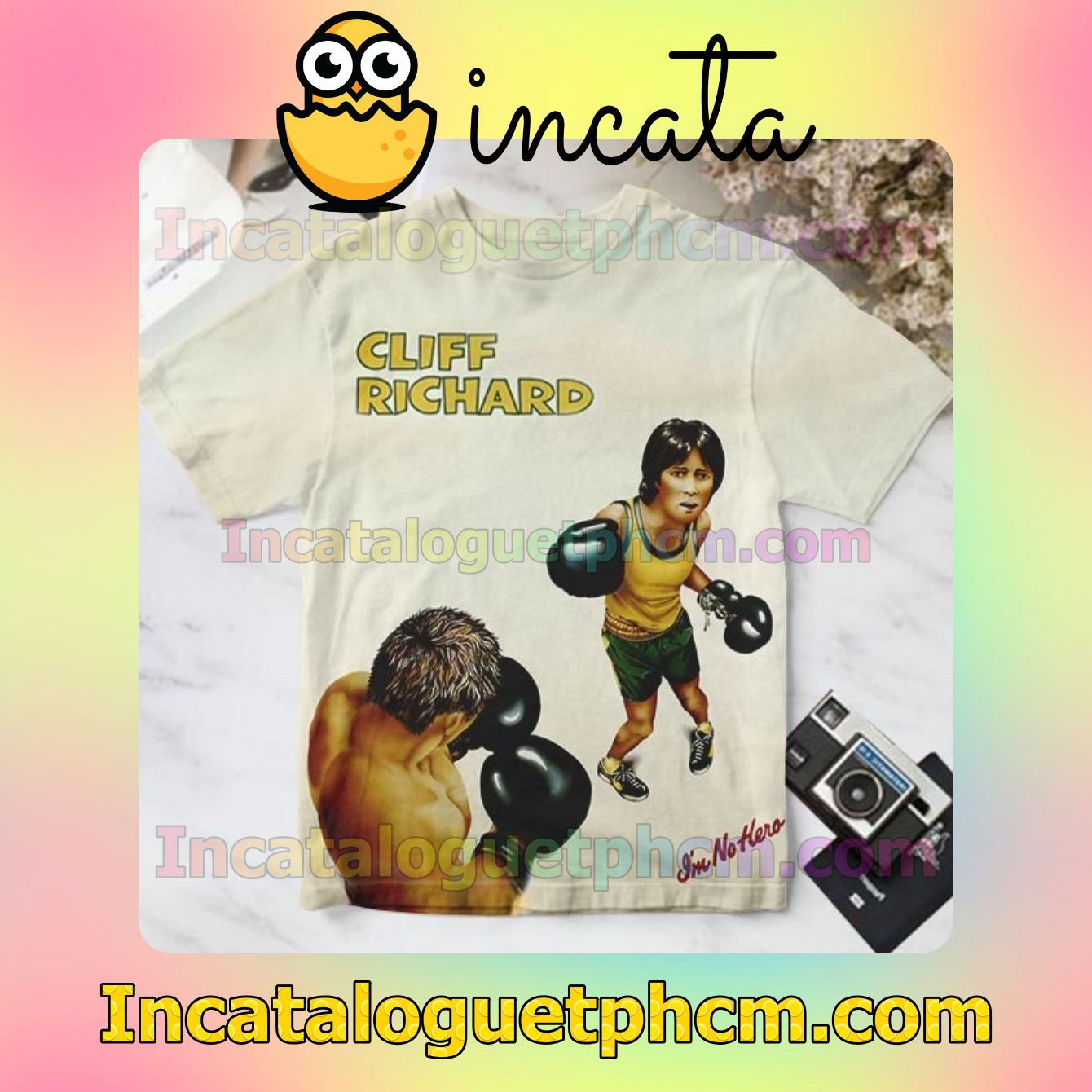 Cliff Richard I'm No Hero Album Cover For Fan Shirt