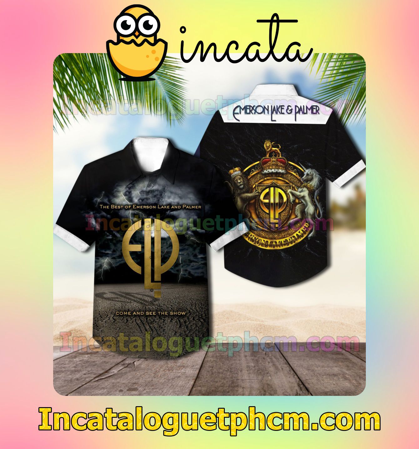 Come And See The Show The Best Of Emerson Lake And Palmer Album Cover Summer Hawaii Shirt
