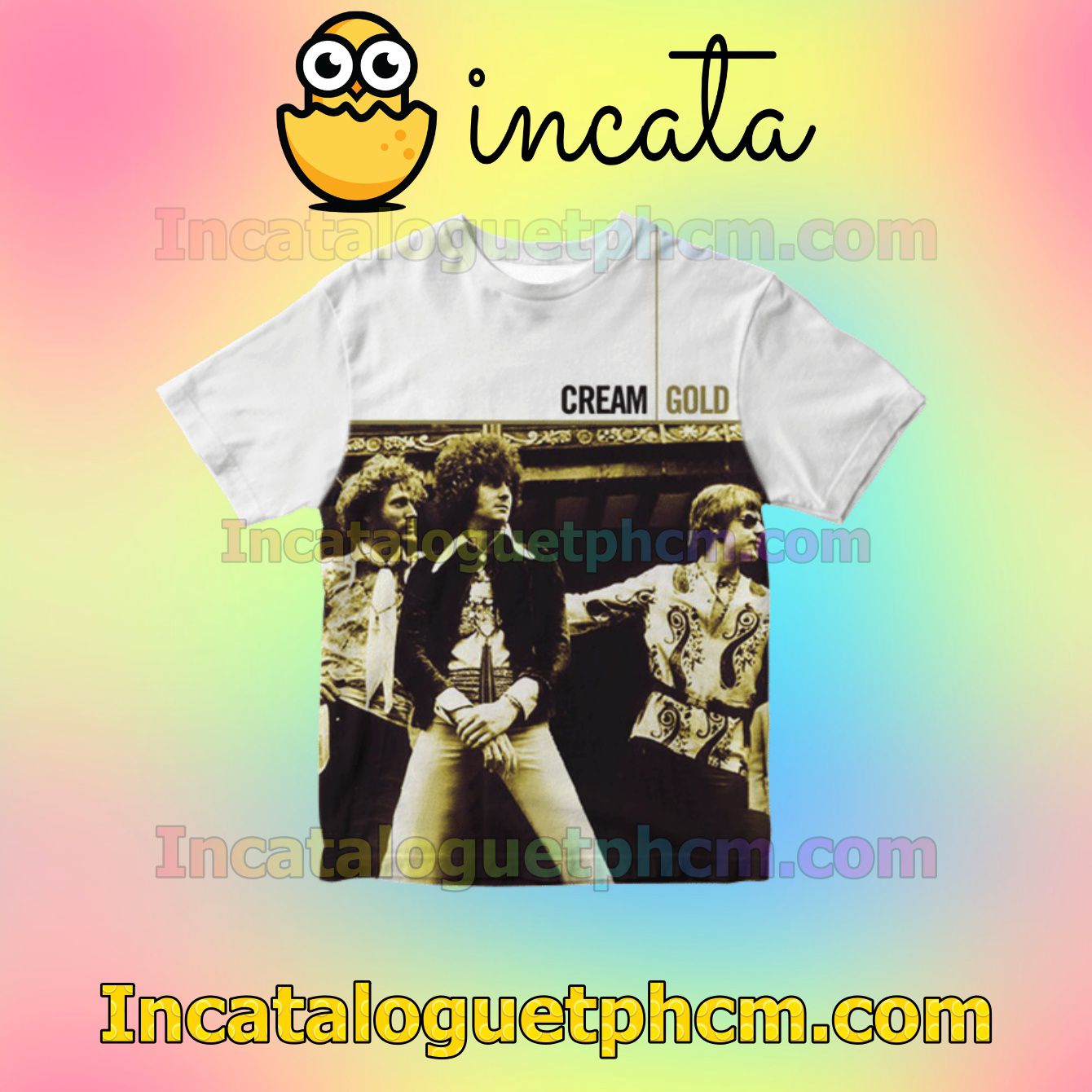 Cream Gold Compilation Album Cover For Fan Personalized T-Shirt