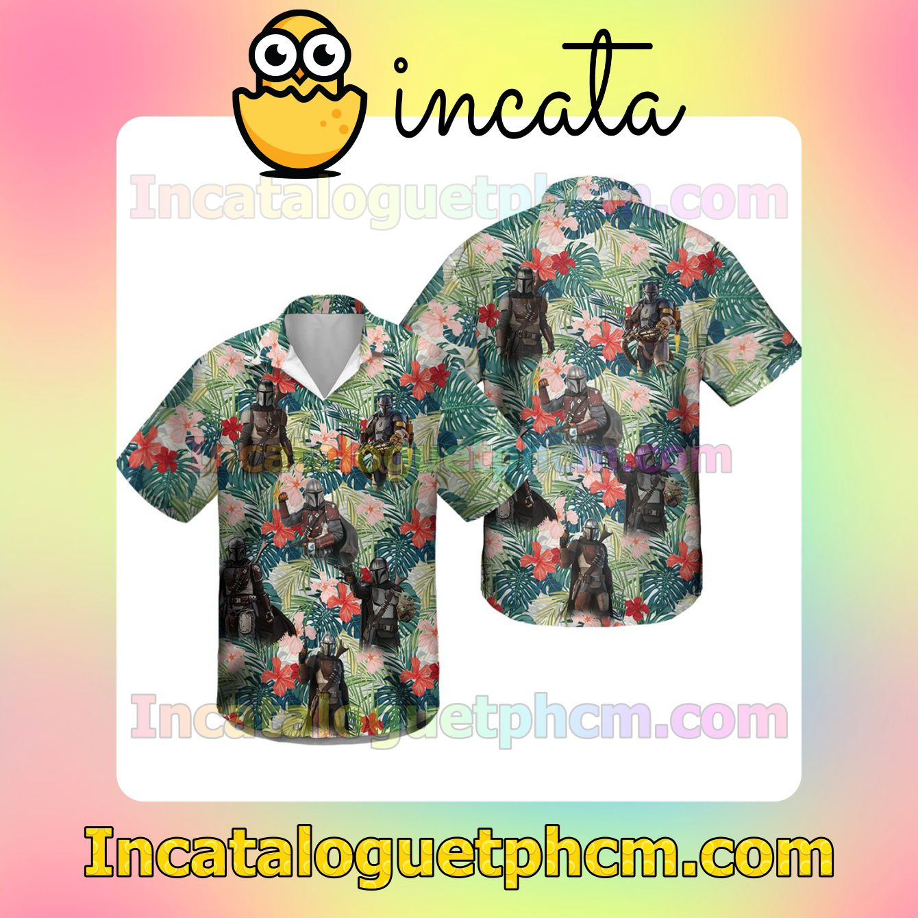 Custom Mandalorian Grogu Summer Beach Shirt