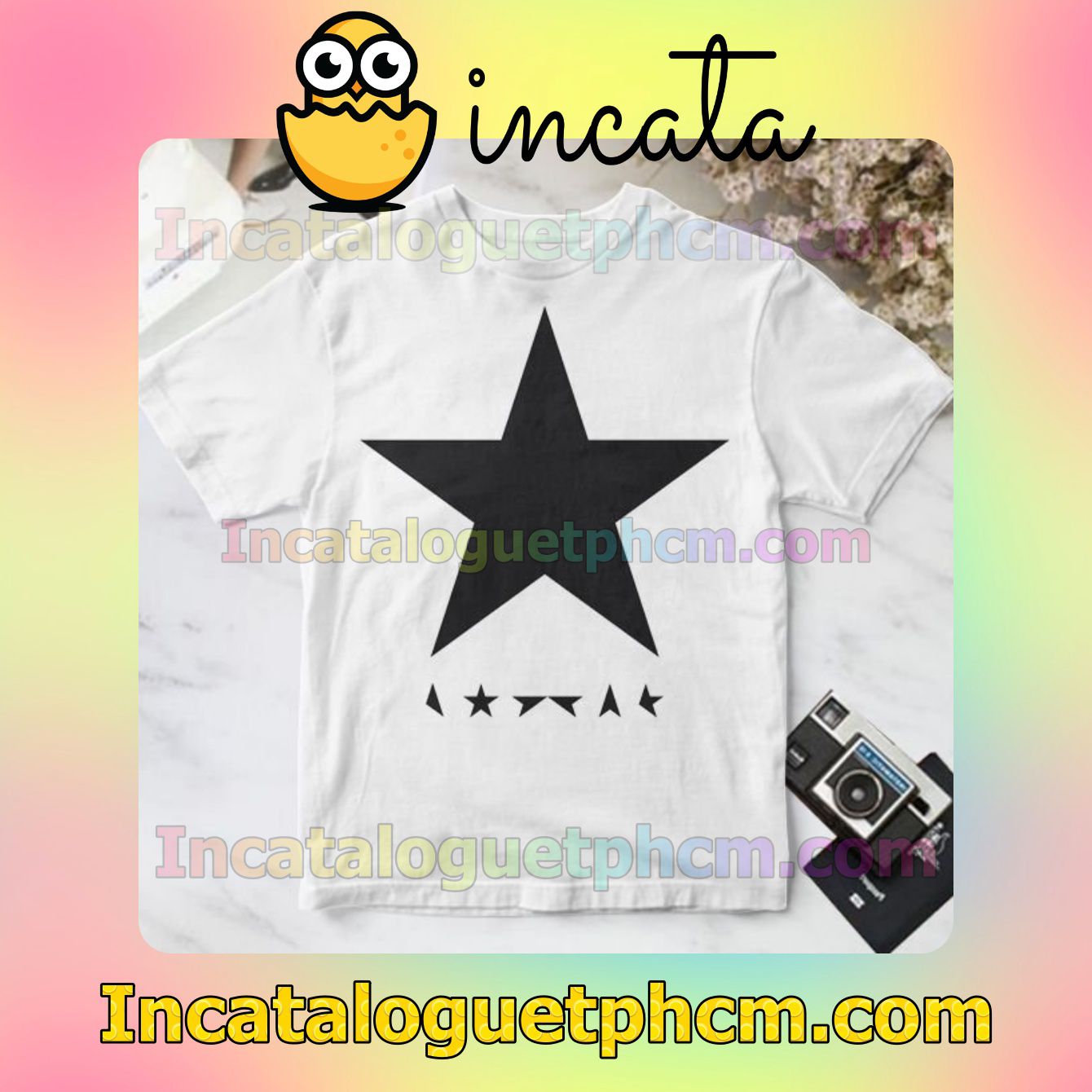David Bowie Blackstar Album Cover White Personalized Shirt