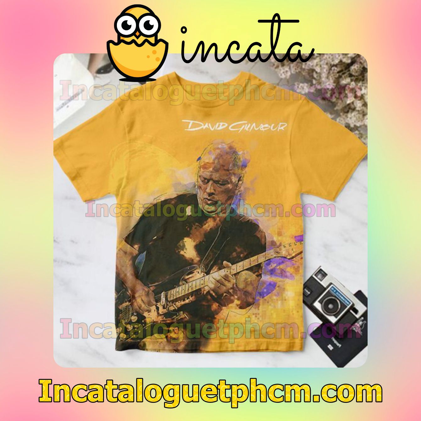 David Gilmour Fan Art Yellow For Fan Personalized T-Shirt