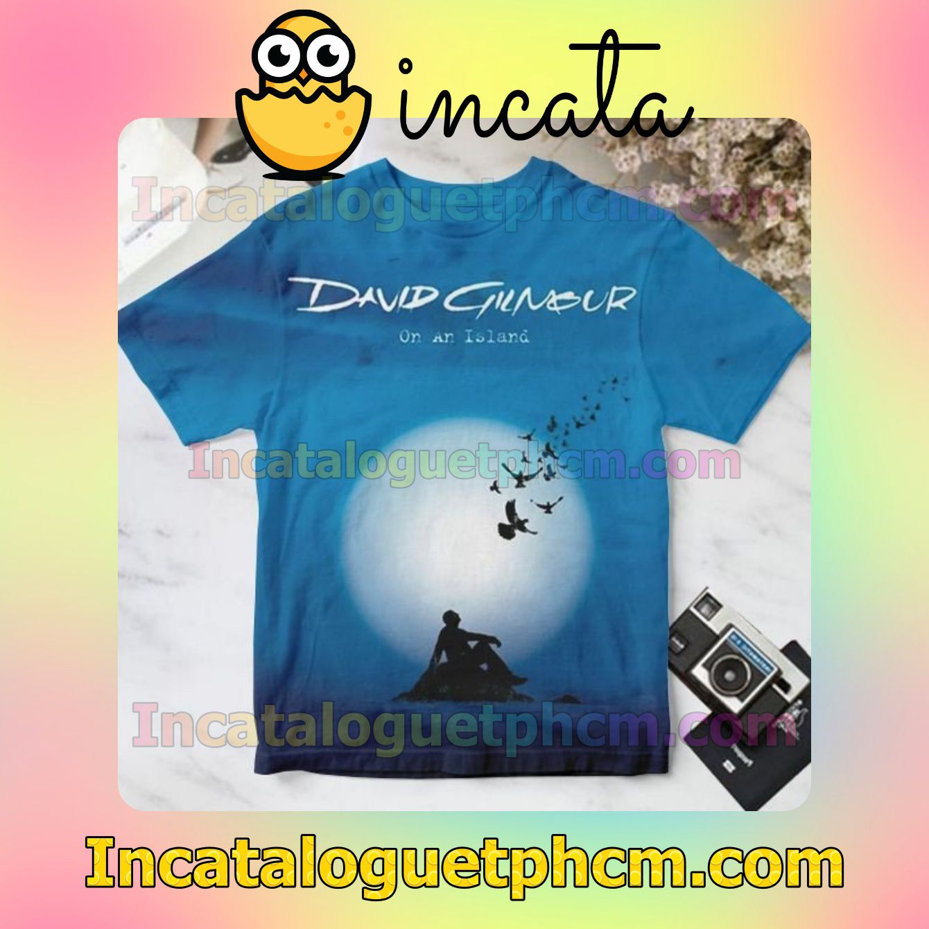 David Gilmour On An Island Album Cover Personalized Shirt