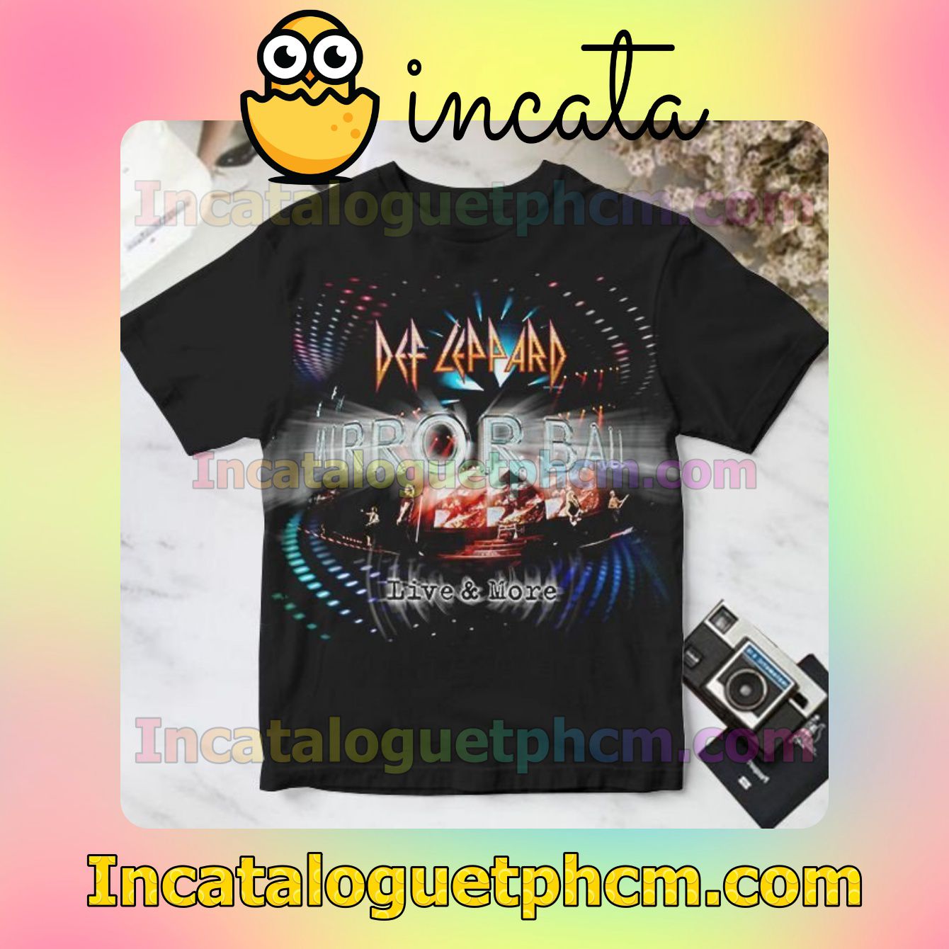 Def Leppard Mirror Ball Live And More Album Cover Personalized Shirt