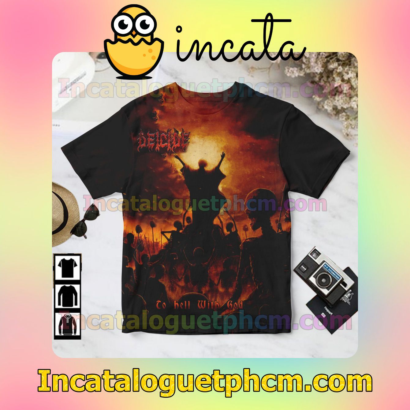 Deicide To Hell With God Album Cover Gift Shirt