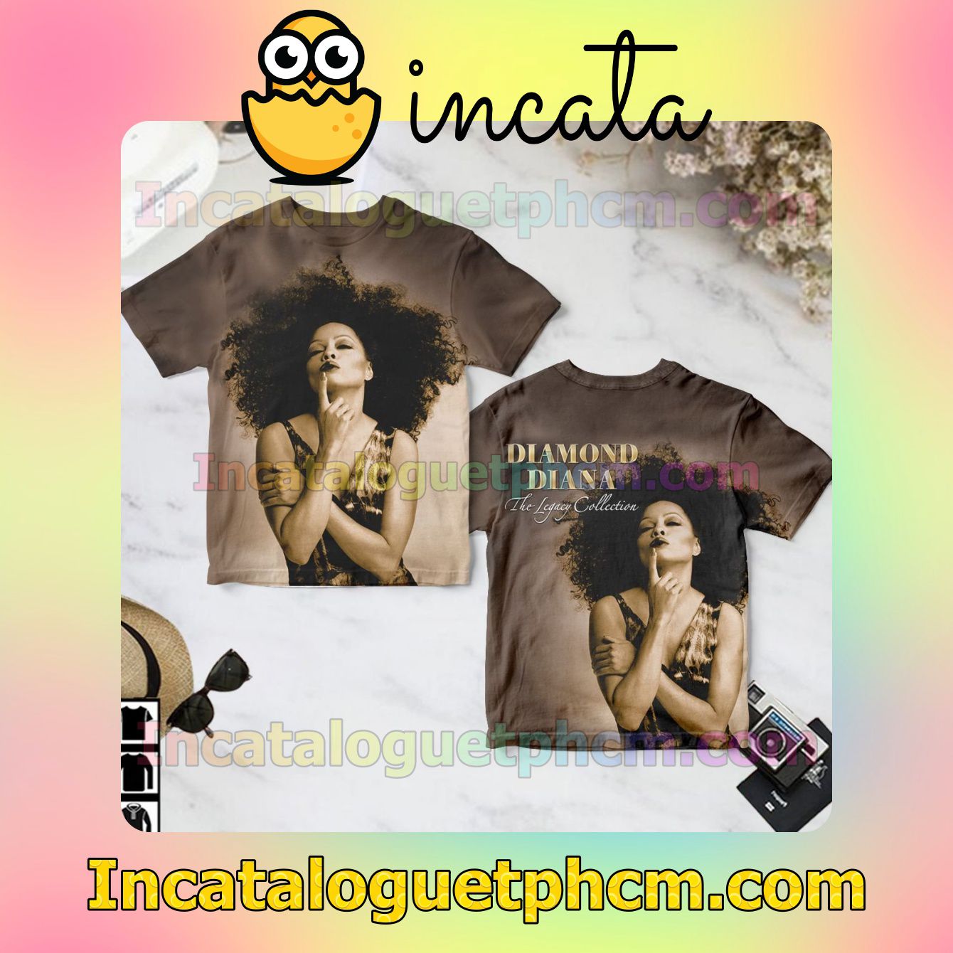 Diana Ross Diamond Diana The Legacy Collection Album Cover Gift Shirt