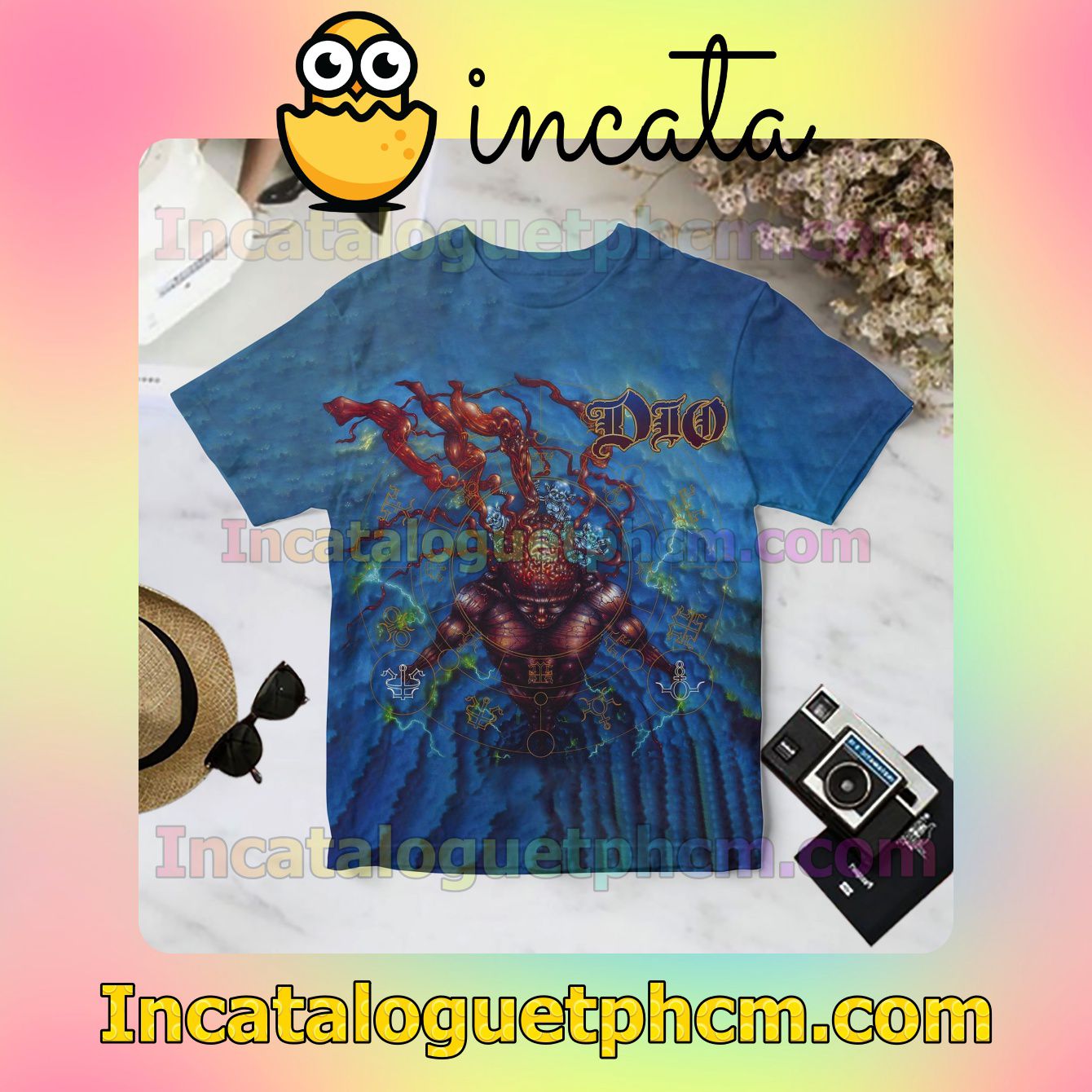 Dio Strange Highways Album Cover Blue For Fan Shirt