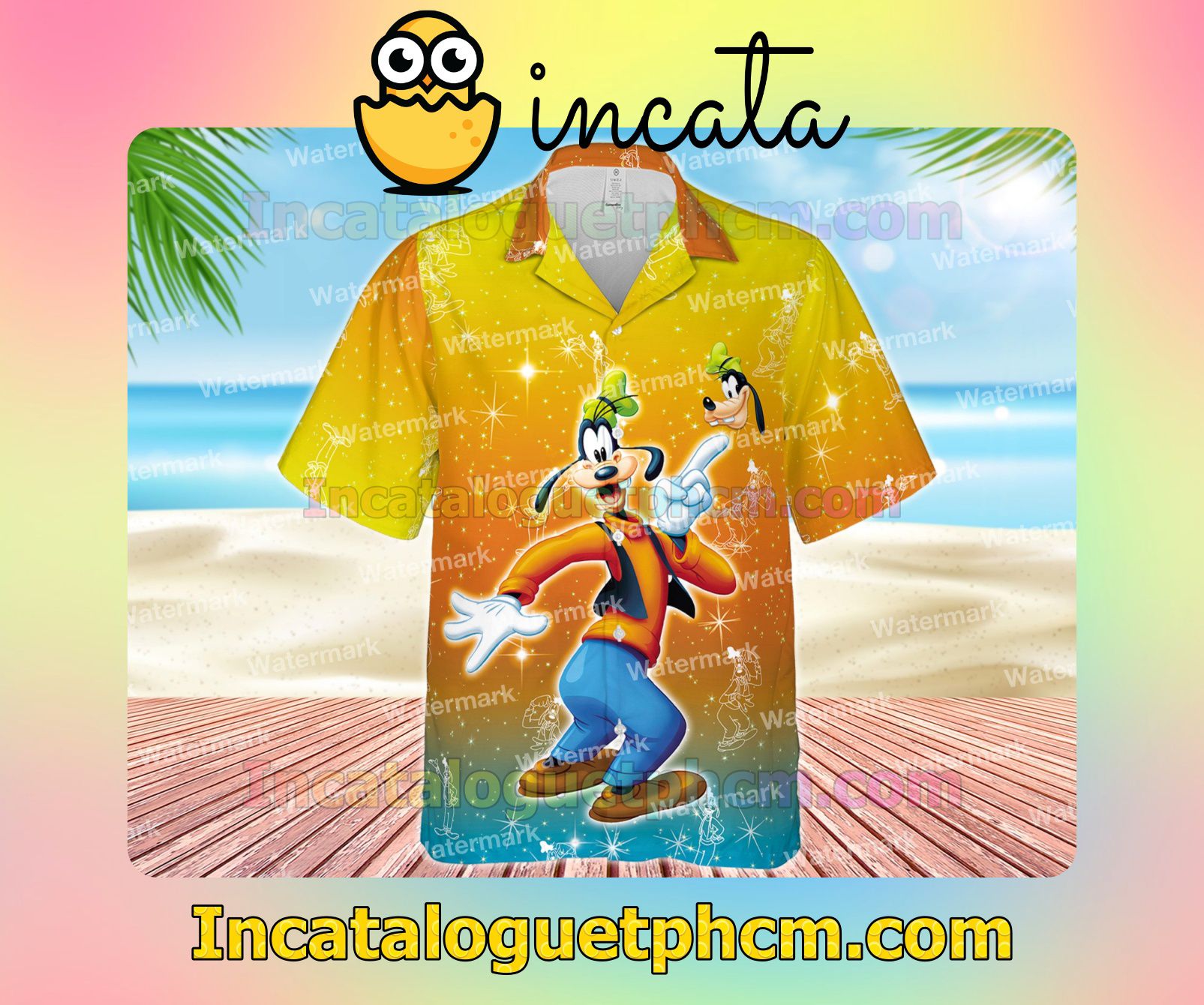 Disney Goofy Bling Beach Shirt