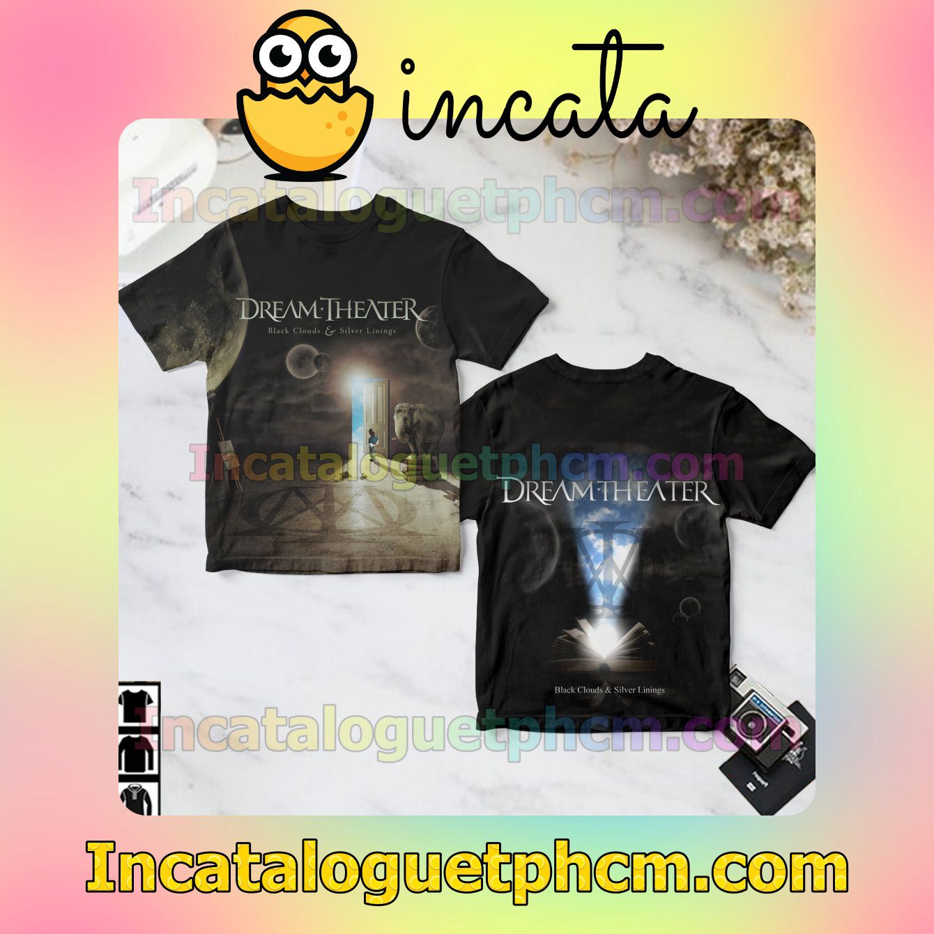 Dream Theater Black Clouds And Silver Linings Album Cover Black Gift Shirt