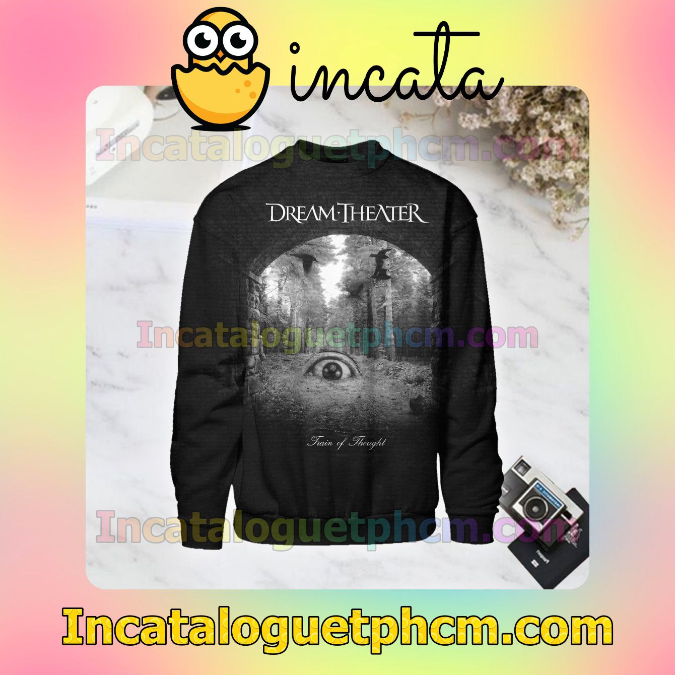 Dream Theater Train Of Thought Album Cover Black Long Sleeve Shirts For Men