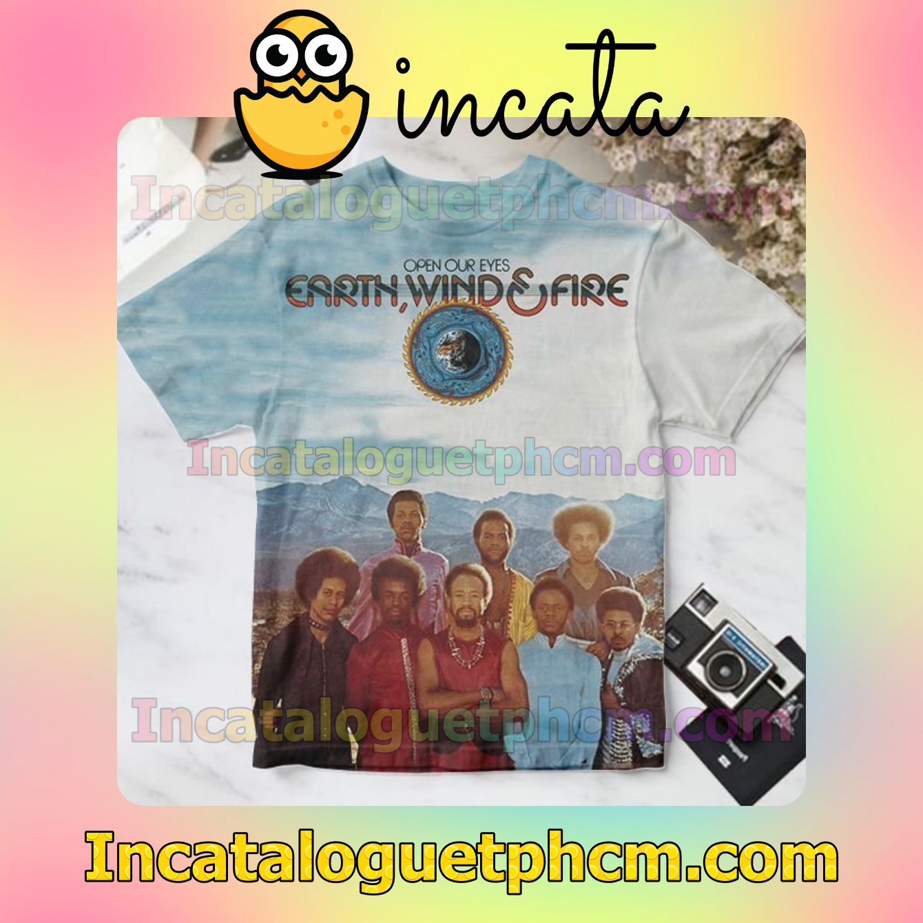 Earth, Wind And Fire Open Your Eyes Album Cover Personalized Shirt