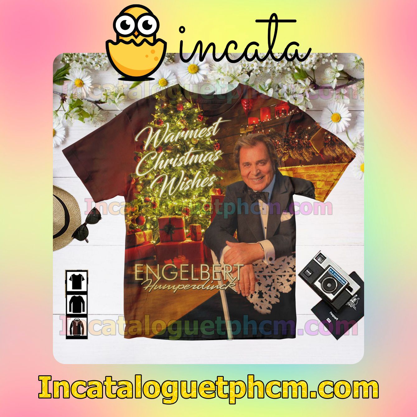 Engelbert Humperdinck Warmest Christmas Wishes Album Cover Gift Shirt