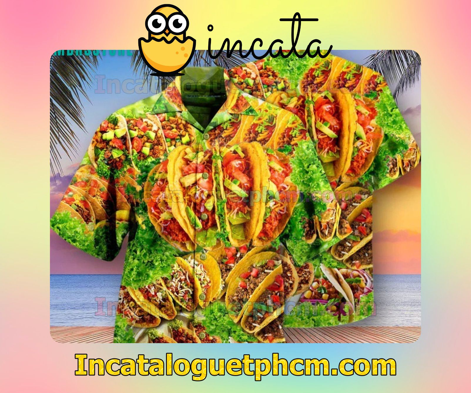 Food More Tacos Porfavor Beach Shirt