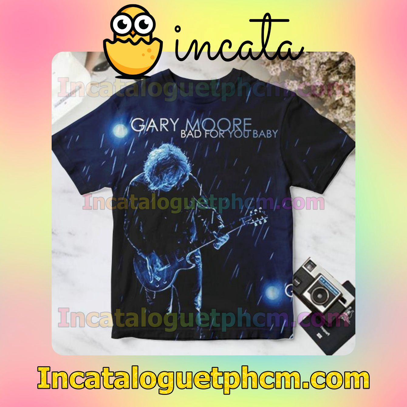 Gary Moore Bad For You Baby Album Cover For Fan Personalized T-Shirt