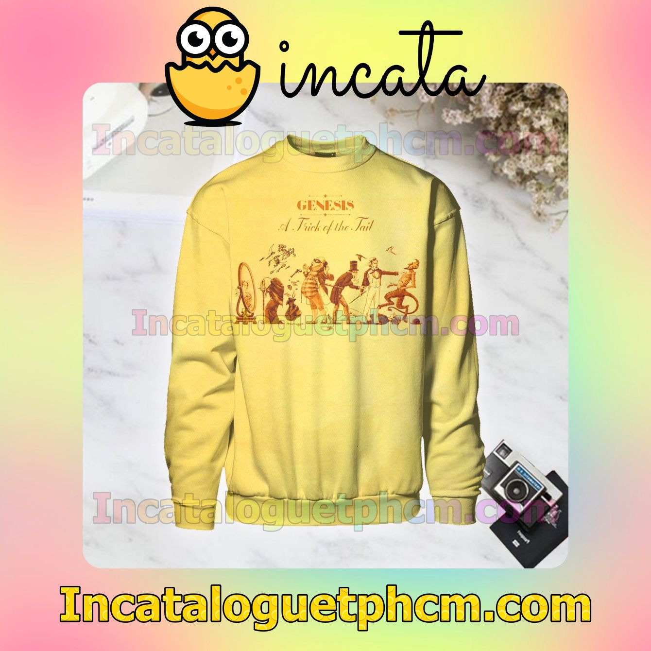 Genesis A Trick Of The Tail Album Cover Long Sleeve Shirts For Men