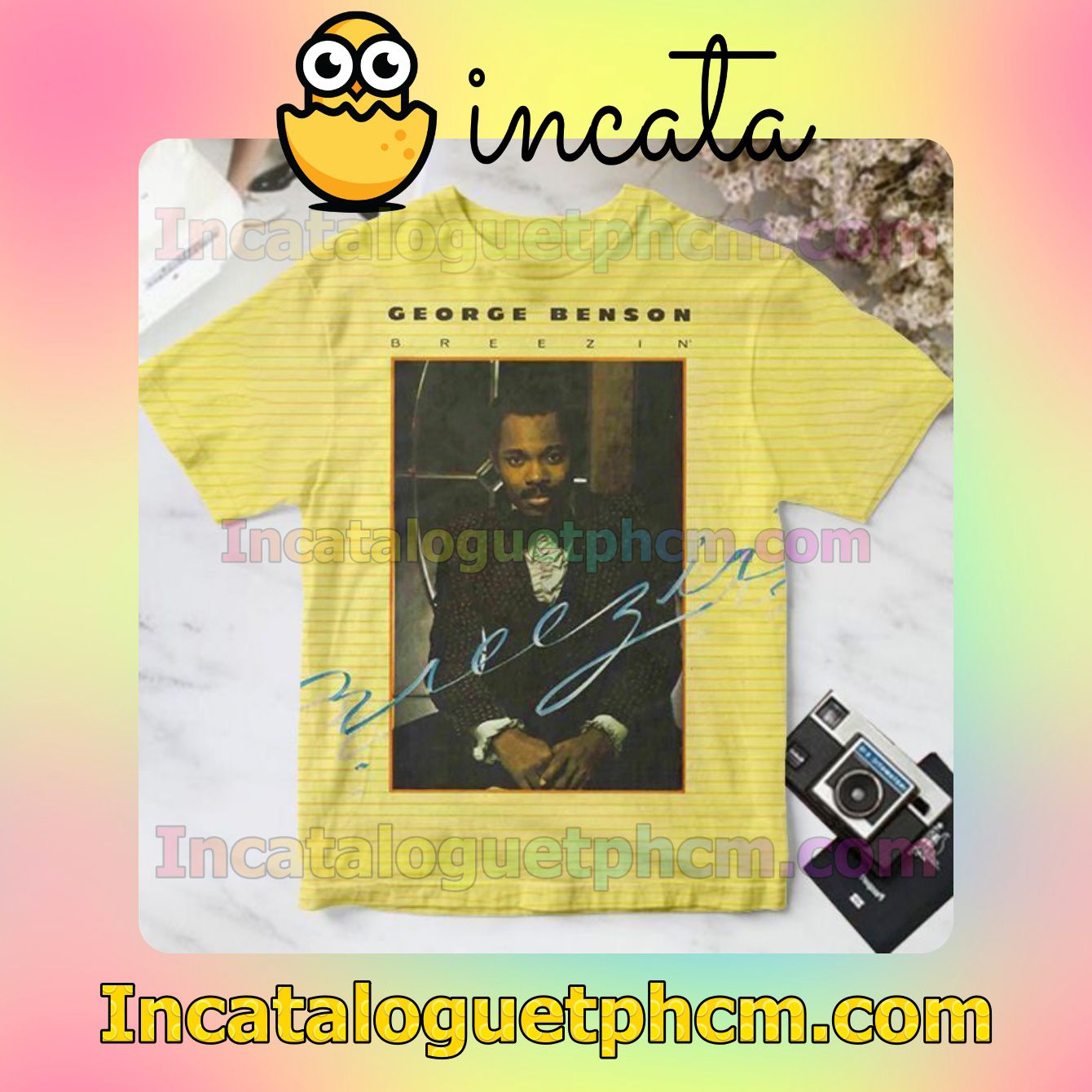 George Benson Breezin' Album Cover Yellow For Fan Personalized T-Shirt