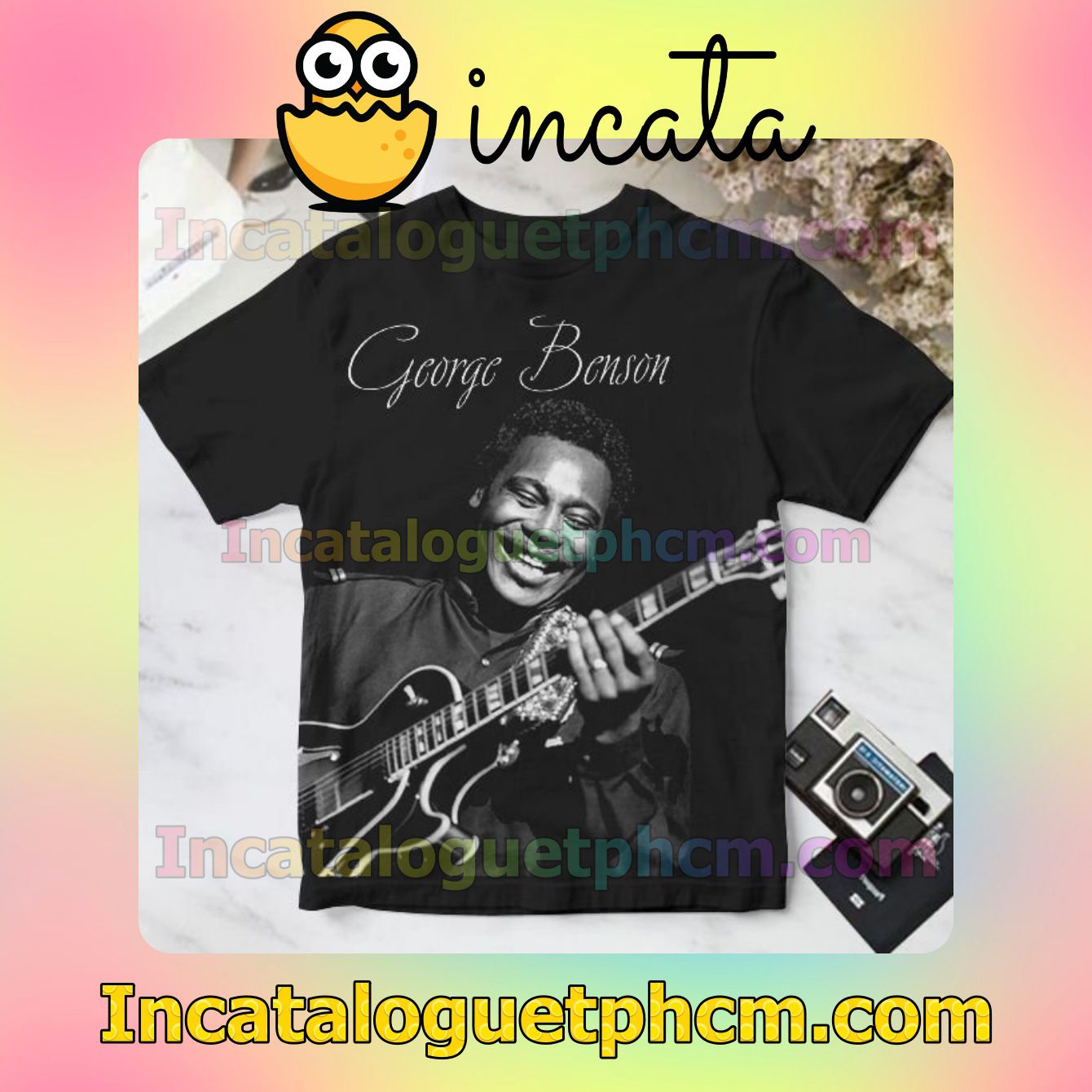 George Benson Jazz Guitar Black Personalized Shirt
