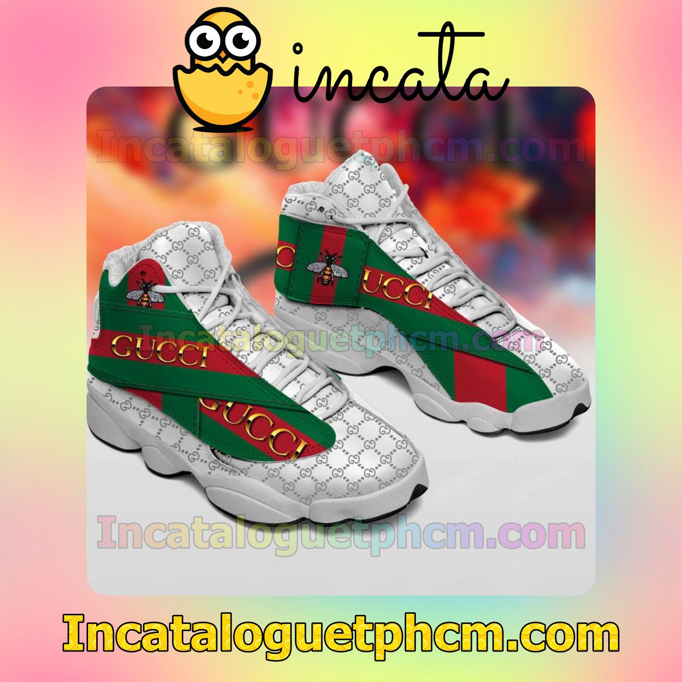 Gucci Bee Red And Green Luxury Jordans
