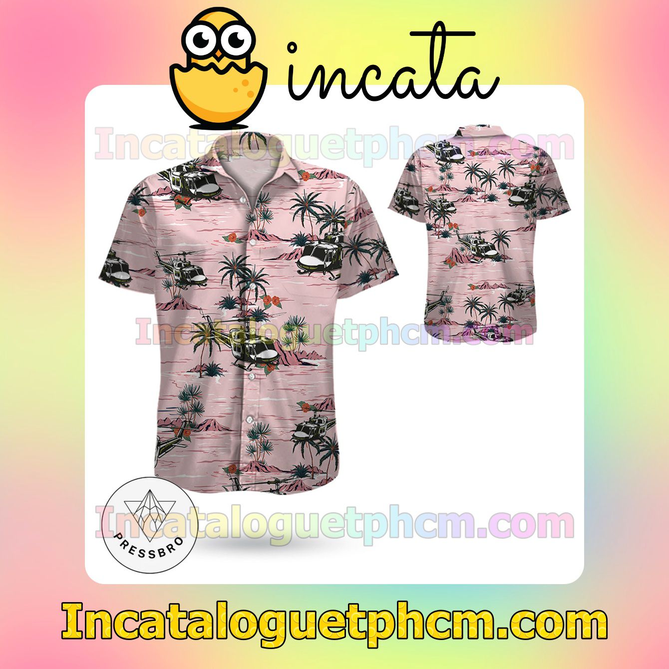 Helicopter Tropical Beach Shirt