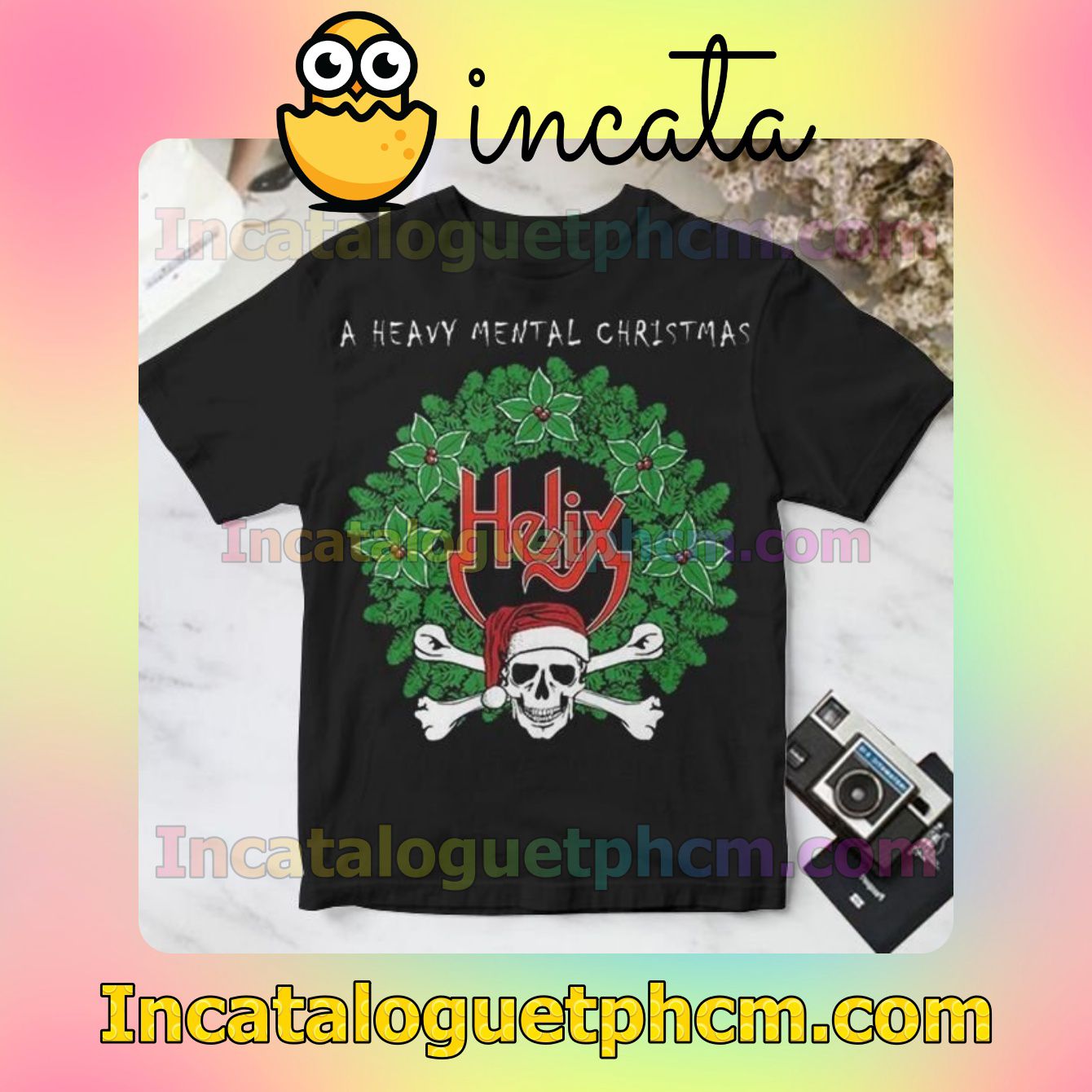 Helix A Heavy Metal Christmas Album Cover Black Personalized Shirt