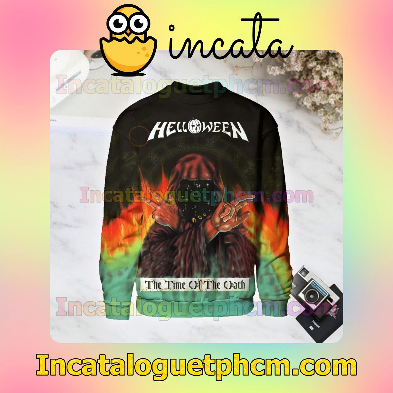 Helloween The Time Of The Oath Album Cover Long Sleeve Shirts For Men