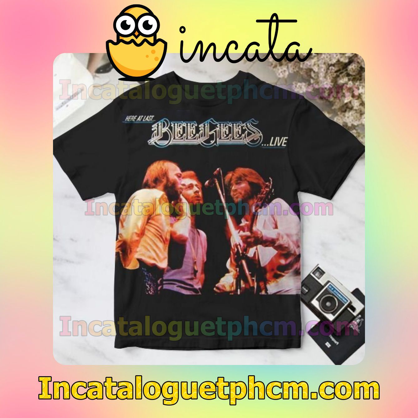Here At Last Bee Gees Live Album Cover Personalized Shirt