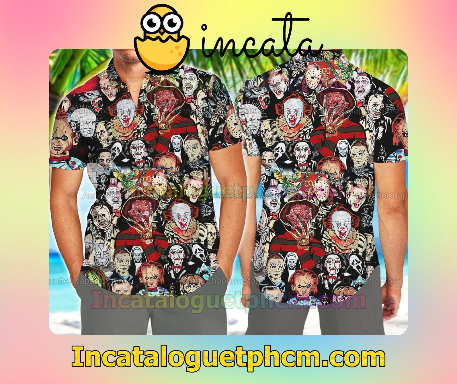 Horror Halloween 3d Beach Shirt