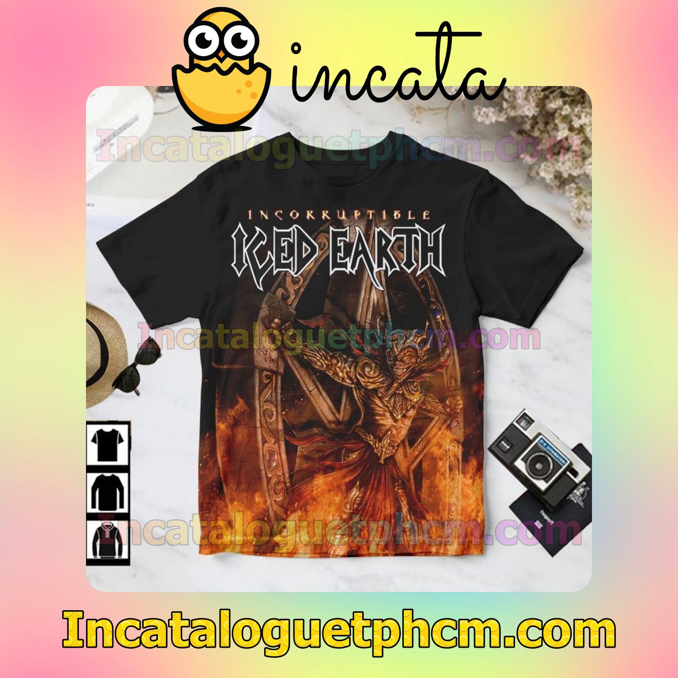 Iced Earth Incorruptible Album Cover For Fan Shirt