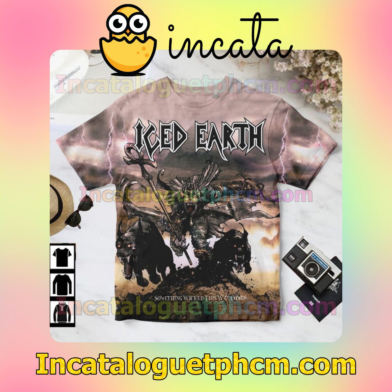 Iced Earth Something Wicked This Way Comes Album Cover For Fan Shirt