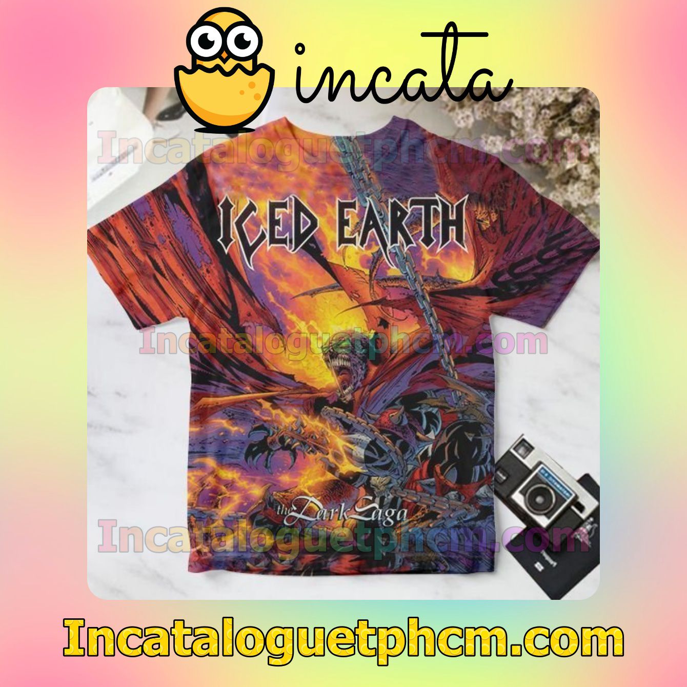 Iced Earth The Dark Saga Album Cover For Fan Shirt