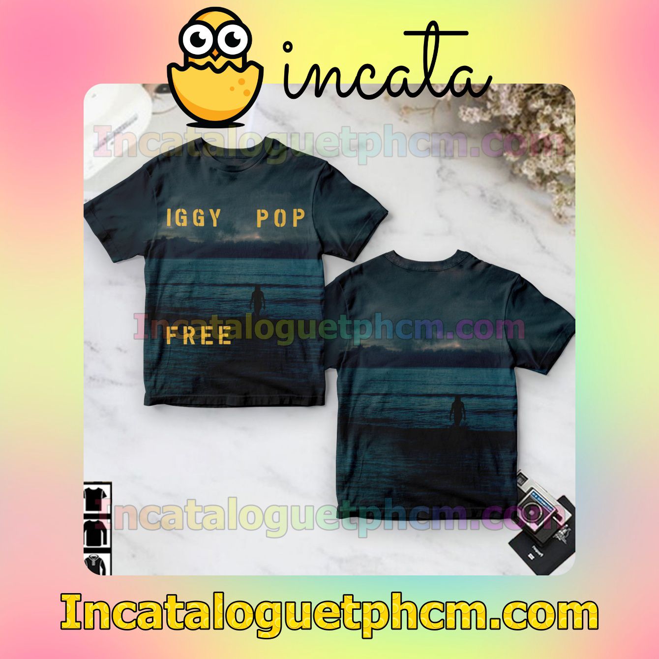 Iggy Pop Free Album Cover Gift Shirt