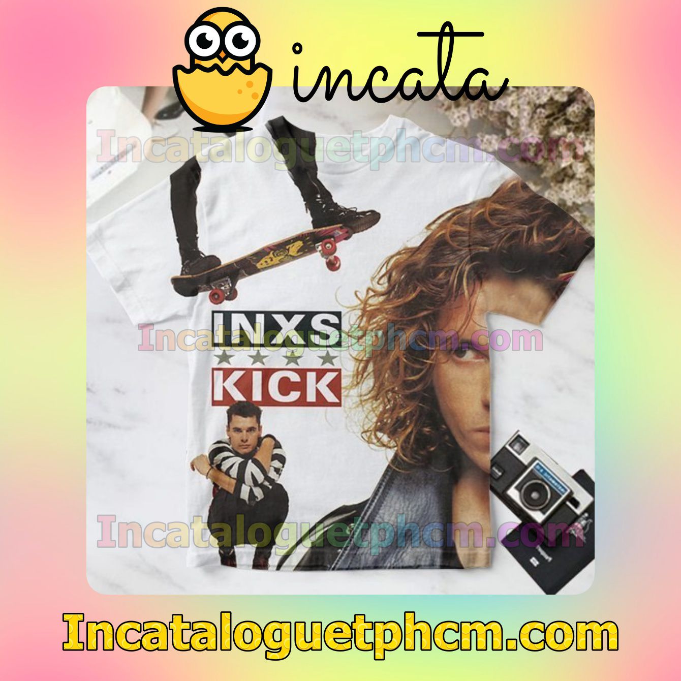 Inxs Kick Album Cover White Personalized Shirt